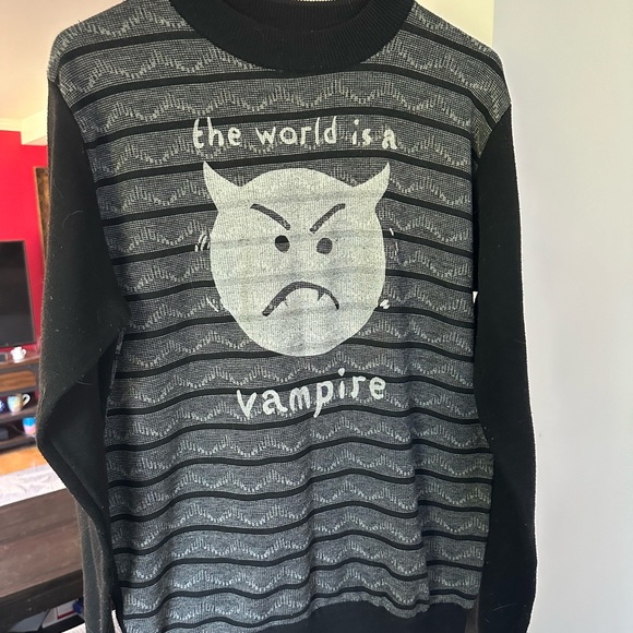 Vintage sweater Smashing Pumpkins World is a Vampire print - Picture 2 of 7
